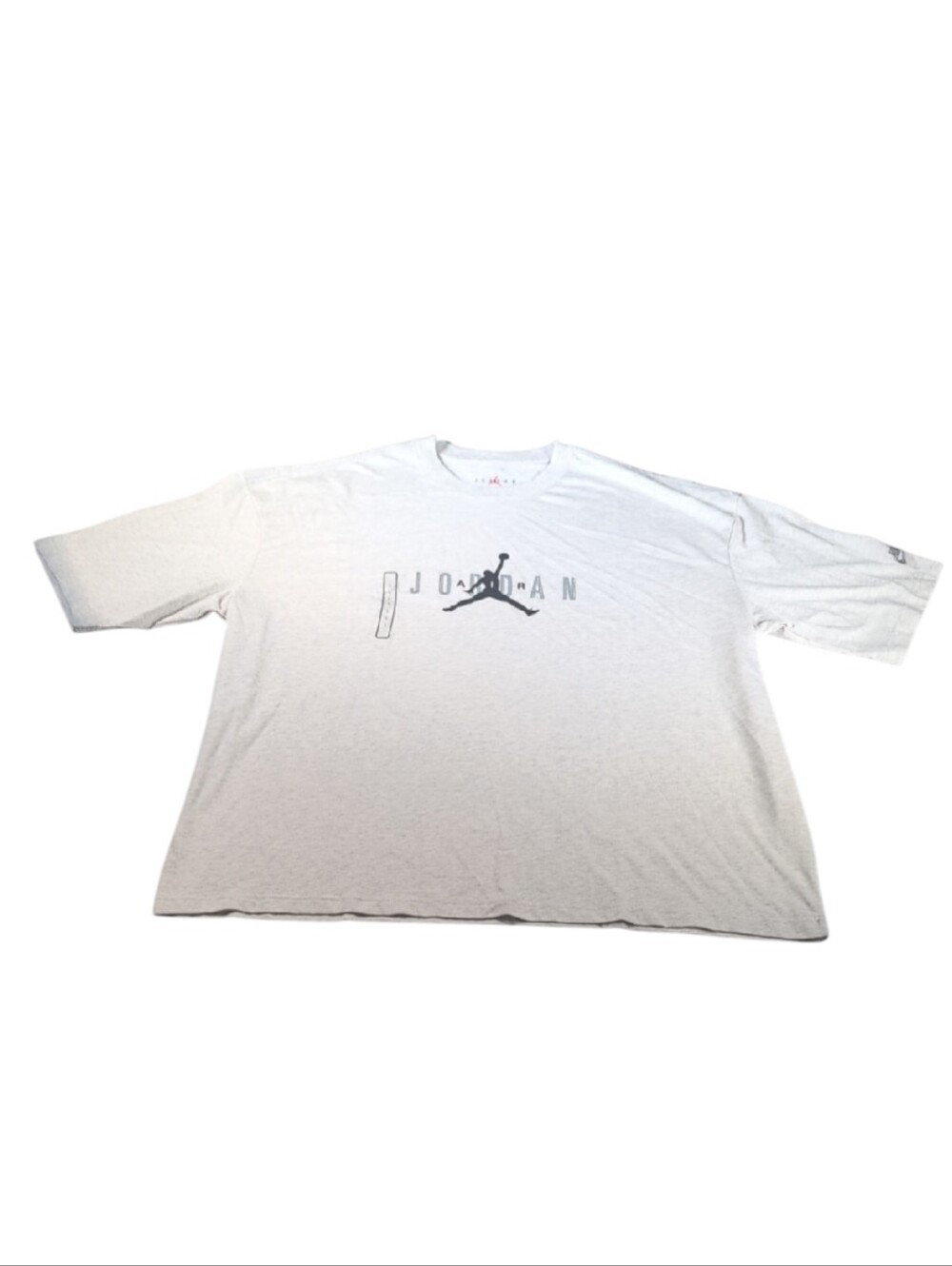 Jordan Oversized Brooklyn Air Heathered Grey T-Shirt Size Large